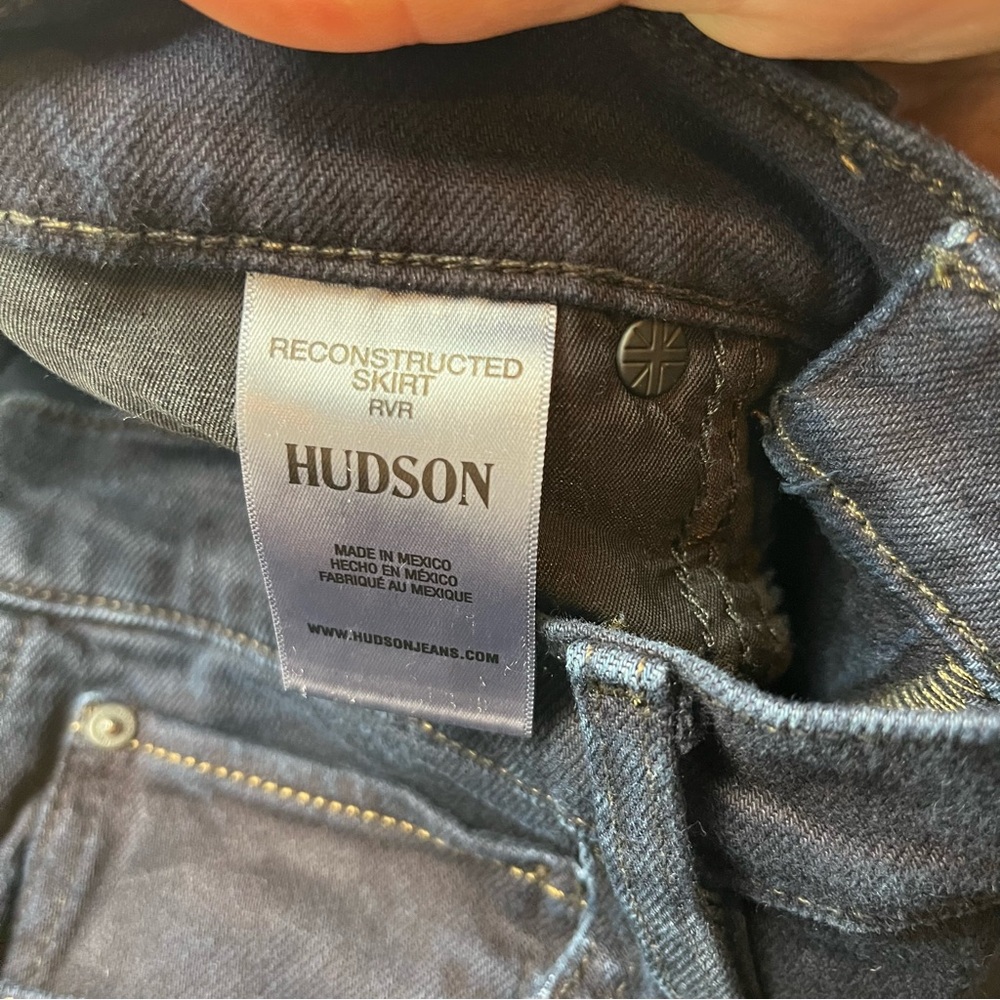 Hudson Jeans Reconstructed Skirt Womens Size 30 Dark‎ Blue Denim Zipper NEW - Picture 3 of 12